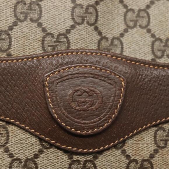 GUCCI GG Supreme Web Sherry Line Tote Bag Pvc Beige Green Red - Picture 14 of 16